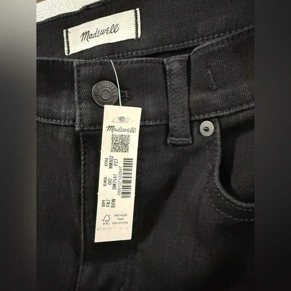 Madewell Petite Perfect Vintage Jean 27P Black High Rise Straight NWT - Picture 9 of 13